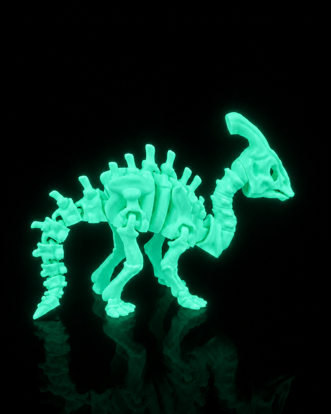 Glow in the Dark Skeleton Parasaurolophus