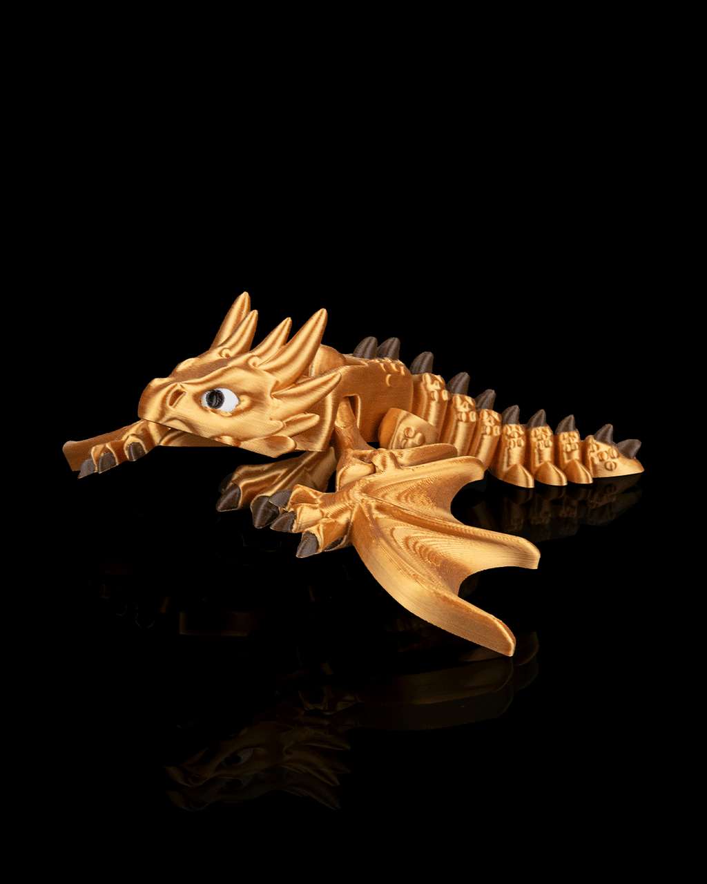 Golden Flexi Wyvern - Articulated Dragon