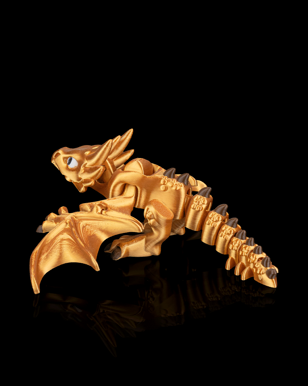 Golden Flexi Wyvern - Articulated Dragon