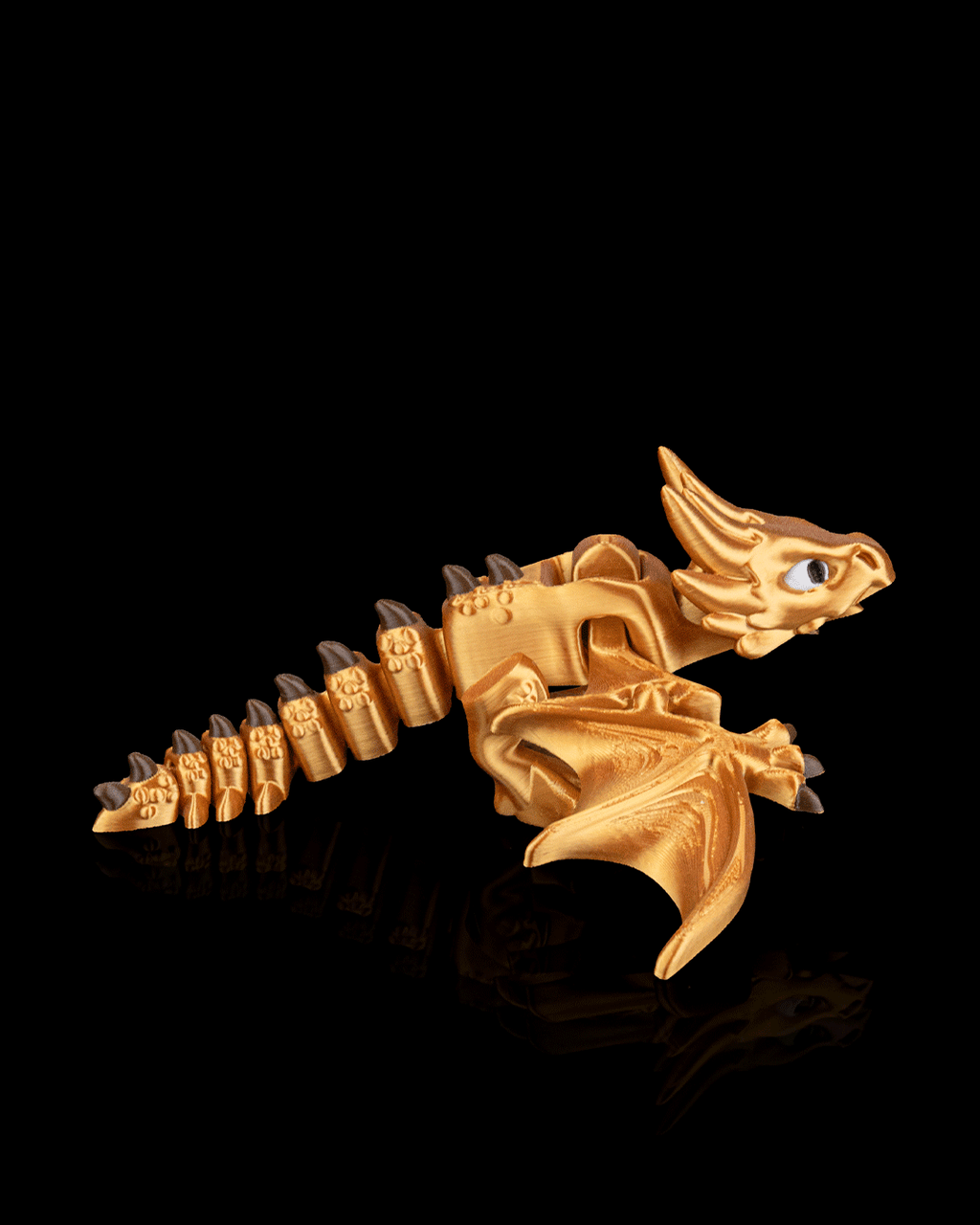 Golden Flexi Wyvern - Articulated Dragon